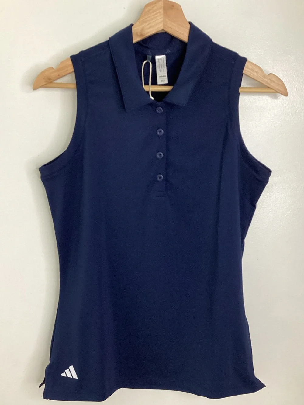 adidas Navy Sleeveless Polo Tank Top S - Picture 1 of 10